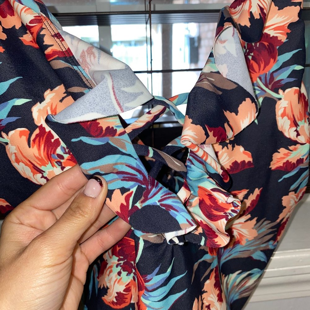 Tori Praver One piece floral bathing suit